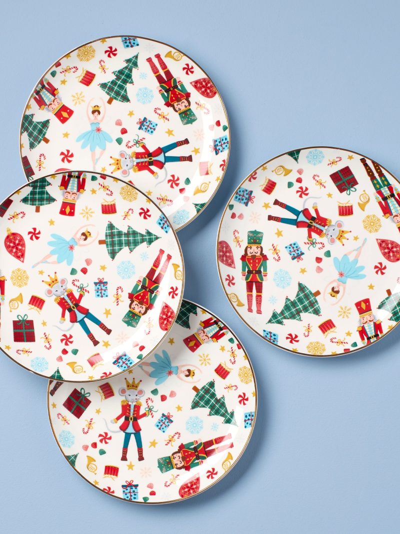Nutcracker Ballet Accent Plates - Set of 4
